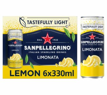 San Pellegrino Sparkling Lemon Slim Cans 6x330ml (6Pack)