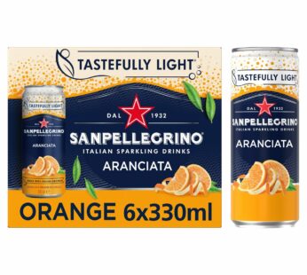 San Pellegrino Sparkling Orange Slim Cans 6x330ml (6Pack)