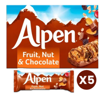 ALPEN – Cereal Bar Fruit Nut & Chocolate 5Pack – 145g