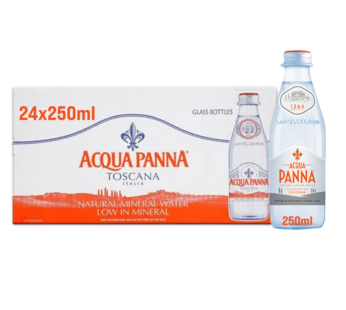 ACQUA PANNA – Natural Still Mineral Water Glass – 24x250ml 24PACK