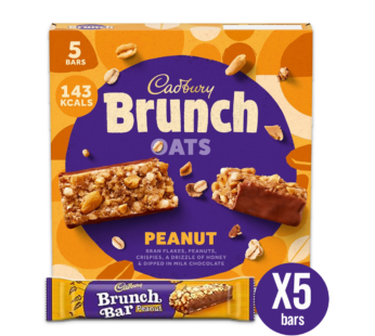Cadbury Brunch Bars Peanut 5 Bars 160g