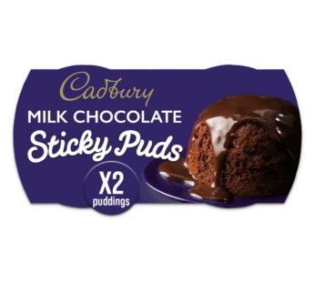 CADBURY – Microwavable Sticky Milk Chocolate Puddings 2 Pack – 190g