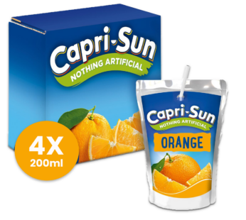 CAPRI SUN – Orange Juice – 4x200ml 4 Pack