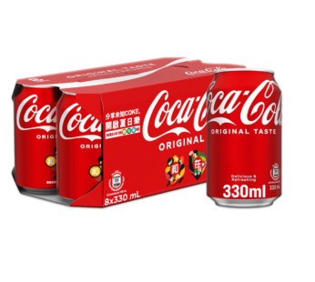 COCA COLA – Cans Original – 8x330ml 8Pack