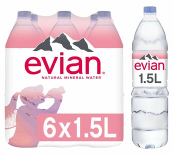 EVIAN – Still Mineral Water – 6×1.5L 6Pack