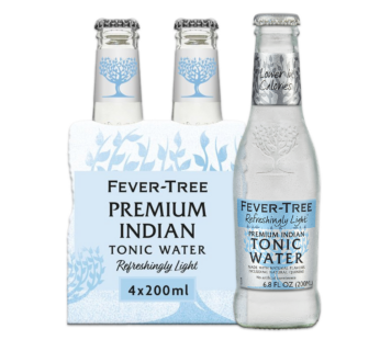 FEVER TREE – Light Indian Tonic Water – 4x200ml Bottles 4Pack