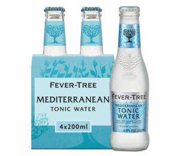 FEVER TREE – Mediterranean Tonic Water – 4x200ml Bottles 4Pack