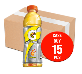GATORADE – Lemon PET Bottle Casebuy – 15x600ml 15 Pack