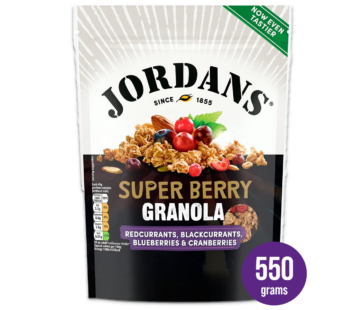 JORDANS – Super Berry Granola Blackcurrants, Blueberries, Almonds – 550g