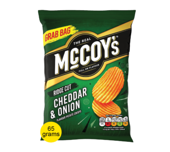 MCCOYS – Potato Crisps Cheddar & Onion Grab Bags – 65G