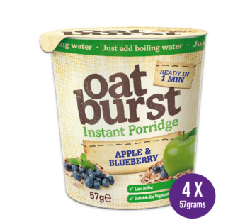 OATBURST – Instant Porridge Pots Apple&Blueberry – 4Pots x 57g 4Pack