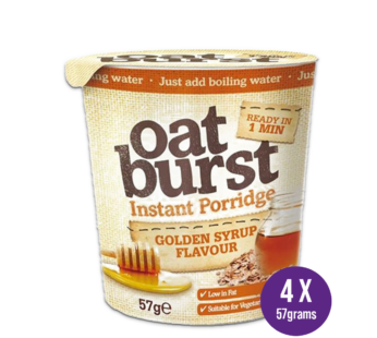 OATBURST – Instant Porridge Pots Golden Syrup – 4Pots x 57g 4Pack)
