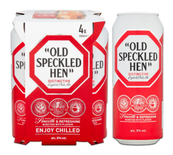 OLD SPECKLED HEN – English Pale Ale Cans – 4x500ml 4PACK, ABV. 5.2%