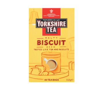 TAYLORS OF HARROGATE – Yorkshire Tea Malty Biscuit Brew Tea Bags – 40’s