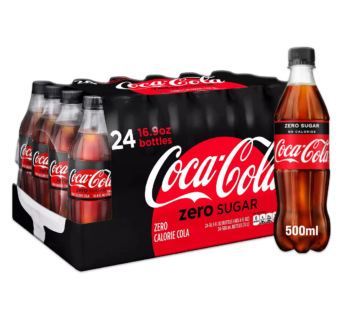 COCA COLA – Zero PET Bottles – 24x500ml 24Pack