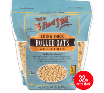 BOBS RED MILL – Rolled Oats Extra Thick Wholegrain – 32oz/907g