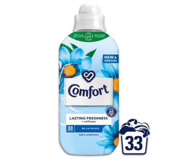 COMFORT – Fabric Conditioner Blue Skies – 33 Washes,990ml