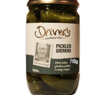 DRIVERS – Pickled Gherkins in Vinegar Jar – 710g
