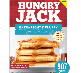 HUNGRY JACK – Extra Light & Fluffy Pancake & Waffle Mix – 32oz / 907g