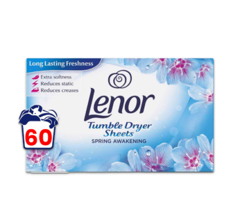 LENOR – Fabric Tumble Dryer Sheets Spring Awakening – 60 Sheets