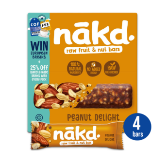 NAKD – Raw Fruit & Nut Bars Peanut Delight 4 Bars – 140g