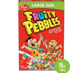 POST – Fruity Pebbles Cereal – 15oz / 425g