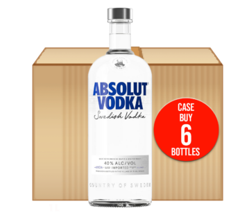 ABSOLUT – Blue Original Swedish Vodka – 6x1L Case