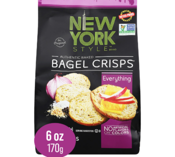NEW YORK STYLE – York Style Everything Bagel Crisps 6oz – 170g