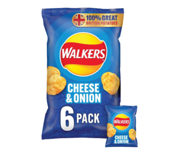 WALKERS – Cheese & Onion Multipack Crisps – 6Pack