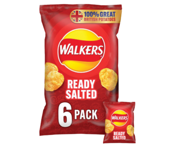 WALKERS – Ready Salted Multipack Crisps – 6Pack