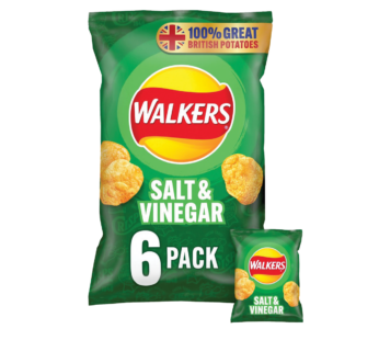 WALKERS – Salt & Vinegar Multipack Crisps – 6Pack