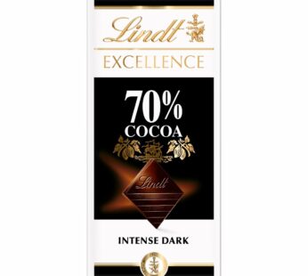 LINDT  – Excellence 70% Cocoa Dark Chocolate Bar – 100g