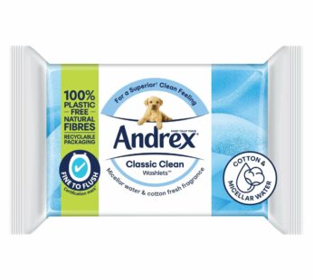 ANDREX – Classic Clean Washlets Flushable Toilet Wipes – 36’s 36 Sheets