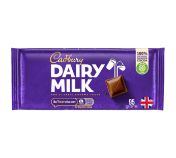CADBURY – British Dairy Milk Chocolate Bar – 95g