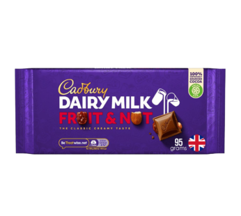 CADBURY – Dairy Milk Fruit & Nut Chocolate Bar – 95g