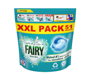 FAIRY – NonBio Laundry Pods Sensitive Skin – 51 Washes