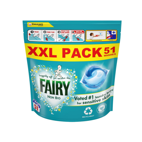 FAIRY - NonBio Laundry Pods Sensitive Skin - 51 Washes