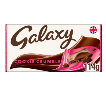 GALAXY – Cookie Crumble & Milk Chocolate Block Bar – 114g