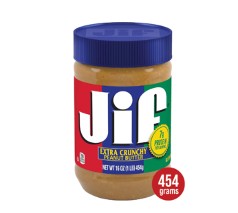 JIF – Extra Crunchy Peanut Butter – 16 Ounces