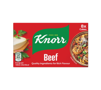 KNORR –  8 Beef Stock Cubes 8’s – 8x10g