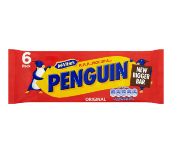 MCVITIES – Penguin Milk Chocolate Biscuit Bar Multipack – 6 Pack