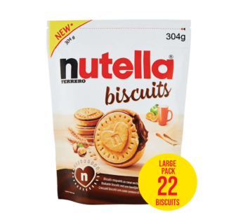 NUTELLA – Biscuits Chocolate & Hazelnut 304g T22 – 22 Biscuits