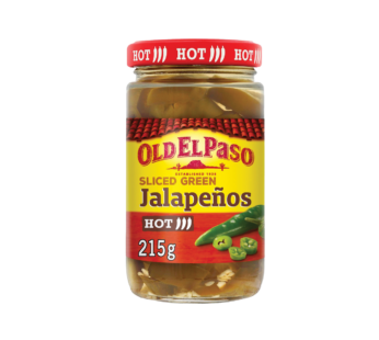 OLD EL PASSO – Sliced Green Jalapeno Pepper Hot – 215G