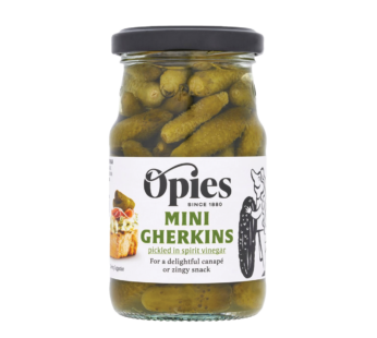 OPIES – Cocktail Gherkins with Distilled Malt Vinegar – 227g