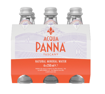 AQUA PANNA – Natural Still Mineral Water Glass – 250ml 6PACK