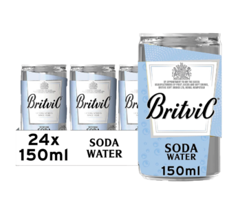 BRITVIC – Soda Water – 24x150ml Cans 24Pack