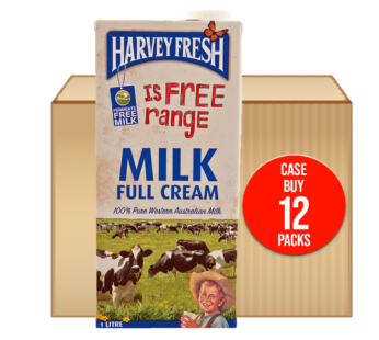 HARVEY FRESH – Full Cream Milk – 12x1L Case