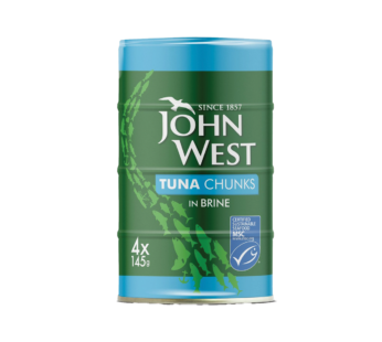 JOHN WEST – Tuna Chunks In Brine Oil – 4 x 145g 4Pack