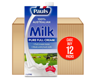 PAULS – Pure Full Cream Milk – 12x1L Case