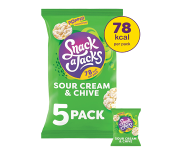SNACK A JACKS  – Sour Cream & Chive Multipack Rice Cakes – 5 Pack